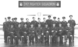 Mirek, centre back row, 247 Squadron photo, 1952
